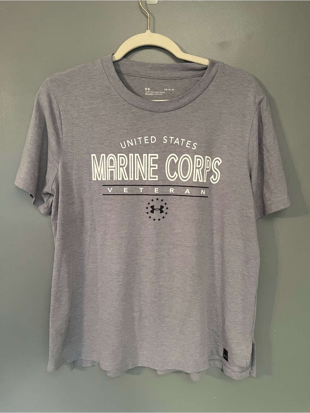 Under Armour Women’s Gray "United States Marine Corps Veteran" T-Shirt